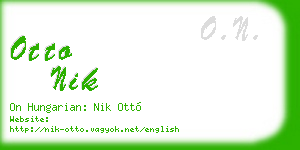 otto nik business card